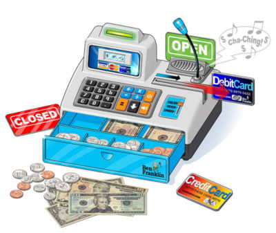 ben franklin toys talking cash register