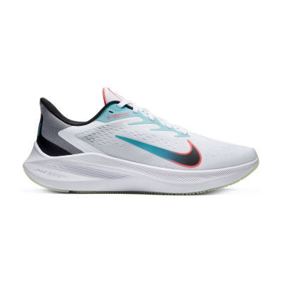 Nike Zoom Winflo 7 Mens Running Shoes, 9 Medium, White | SportSpyder