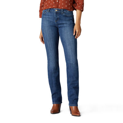 womens lee mid rise straight leg jeans
