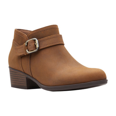 clarks womens adreena mid booties block heel