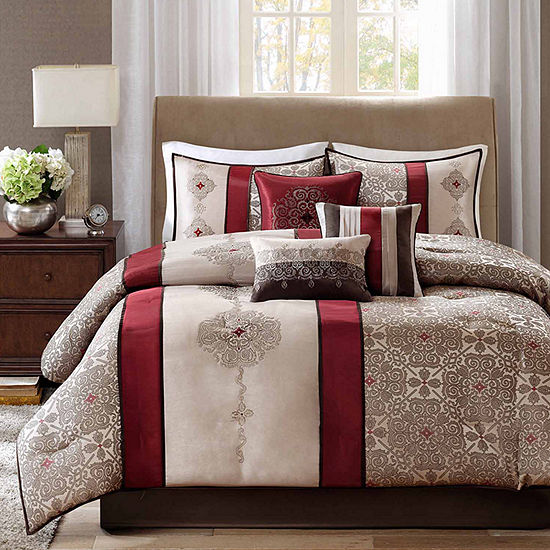 Madison Park Blaine 7 Pc Jacquard Comforter Set Jcpenney Color