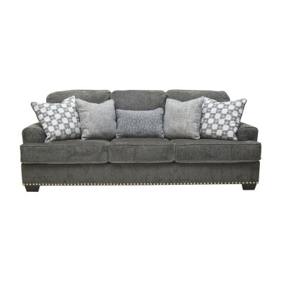 Signature Design By Ashley Locklin Track Arm Sofa Color Carbon