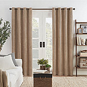 New JCPenney Home Holden Grommet Curtain Panel 50" x 84" Mocha Individual Panel 