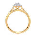 Womens 1/2 CT. T.W. Genuine White Diamond 10K Gold Bridal Set