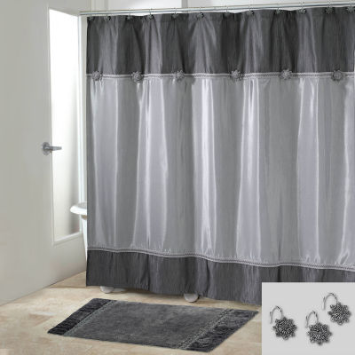 Avanti Braided Medallion Shower Curtain Set Color Granite Jcpenney