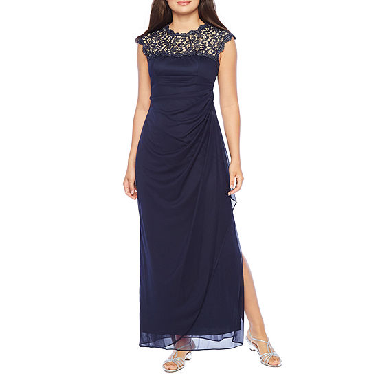 S. L. Fashions Sleeveless Evening Gown-Petite, Color: Navy - JCPenney