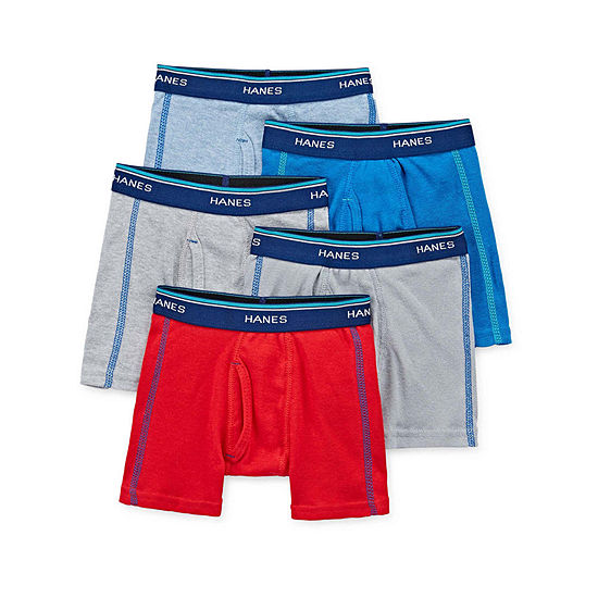 Hanes Toddler Boys 5 Pack Boxer Briefs, Color: Multi - JCPenney