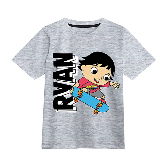 Little & Big Boys Round Neck Ryans World Short Sleeve Graphic T-Shirt
