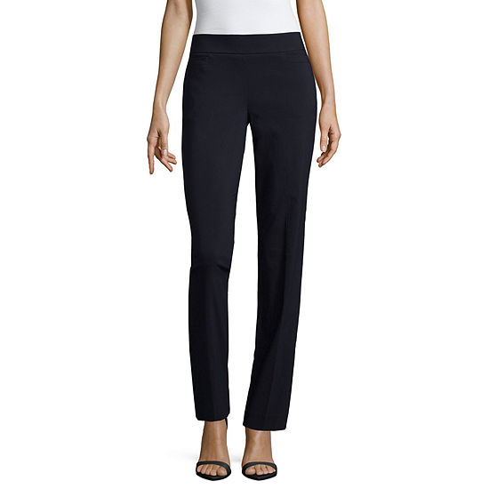 Liz Claiborne Womens Straight Pull-On Pants - JCPenney