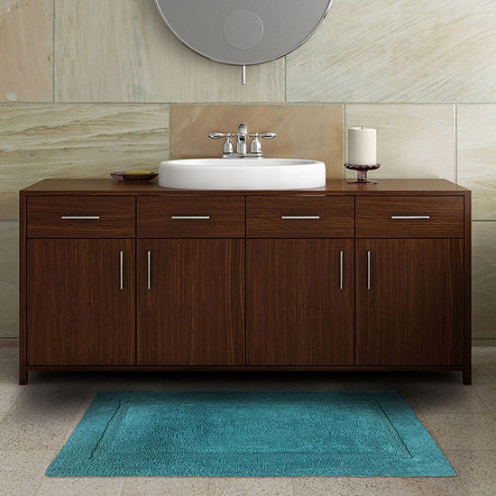 Nicole Miller Newton Textured Border 2 Piece Bath Rug Set 17 X24