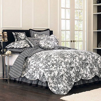 Toile Garden Quilt Jcpenney, Black And White Toile Twin Bedding