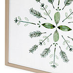 North Pole Trading Co. Into the Woods Green Leaf Snowflake Wall Décor
