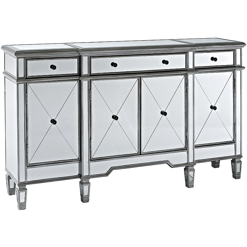 Hayworth Mirrored Console Table, Gray