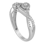 Two Forever Womens 1/4 CT. T.W. Genuine White Diamond 10K Gold Engagement Ring