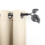 Rod Desyne 13/16" Adjustable Curtain Rod with Ivy Finials
