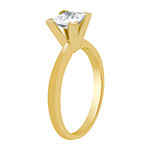 Womens 1 CT. T.W. Genuine White Diamond 14K Gold Solitaire Engagement Ring