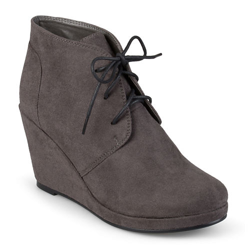Journee Collection Enter Womens Wedge Booties - JCPenney