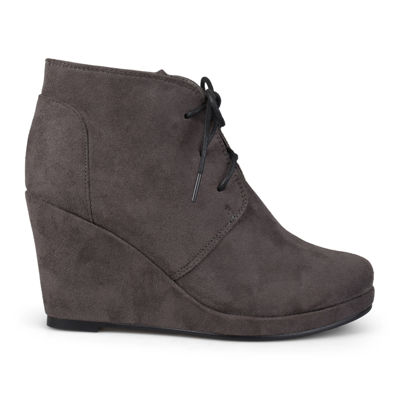 Journee Collection Enter Womens Wedge Booties - JCPenney