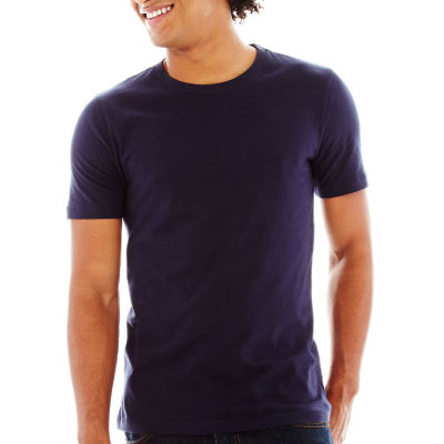 black crew neck shirt mens