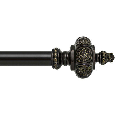 Bali Floral Urn 1 Adjustable Curtain Rod Color Bronze Jcpenney