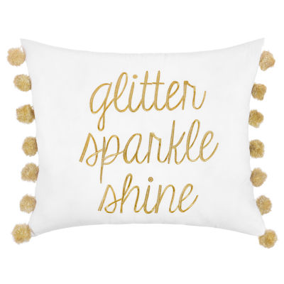Frank And Lulu Glitter Sparkle Shine Pillow Rectangular Throw