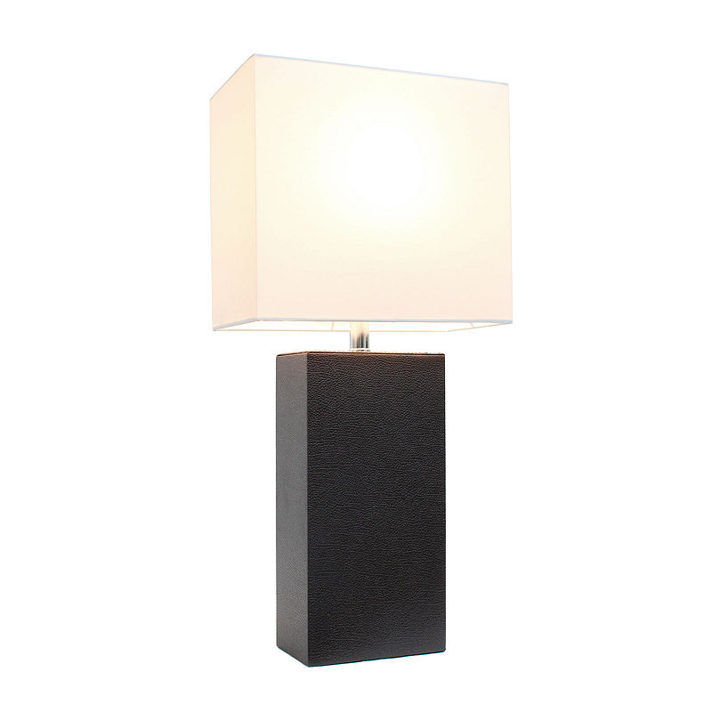 Elegant Designs Manufactured Wood Table Lamp, Brown