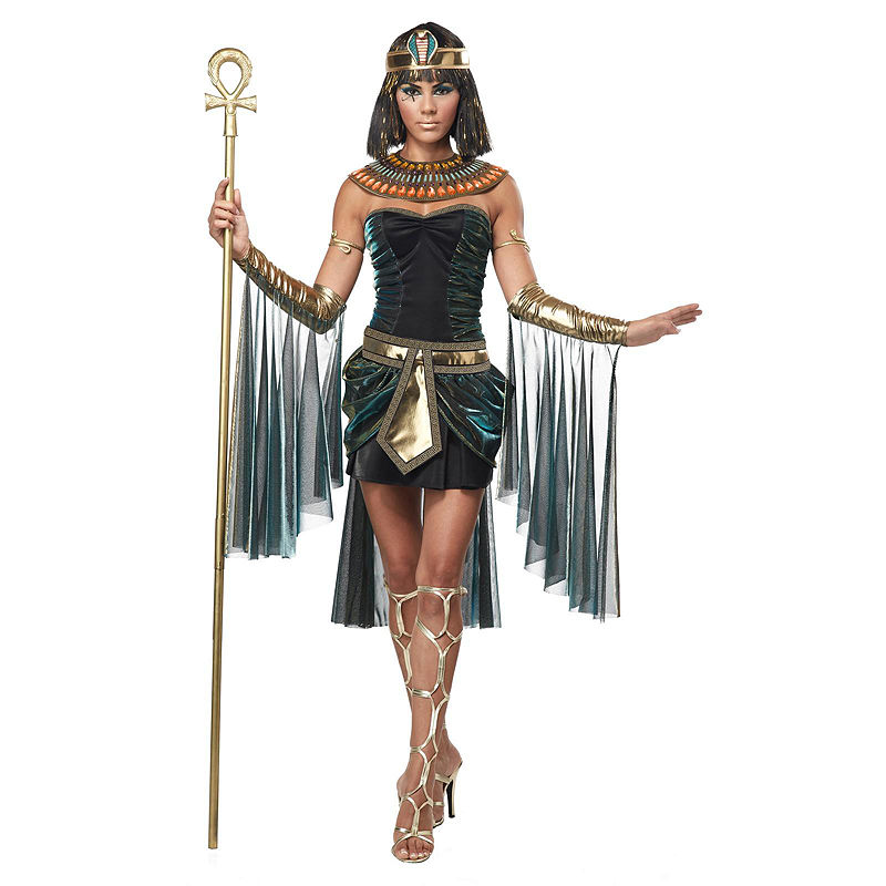 Buyseasons Egyptian Goddess 5-Pc. Dress Up Costume Womens, Girls, Size Large, Black