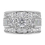 Womens 4 CT. T.W. Genuine White Diamond 10K Gold Engagement Ring