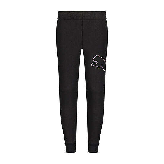 Puma Big Girls Jogger Cuffed Fleece Sweatpant - JCPenney
