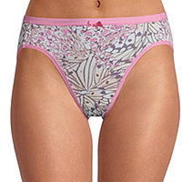 JCP Boutique Plus High-Cut Panties Coral Azelea Color Size 3X/11 NEW 