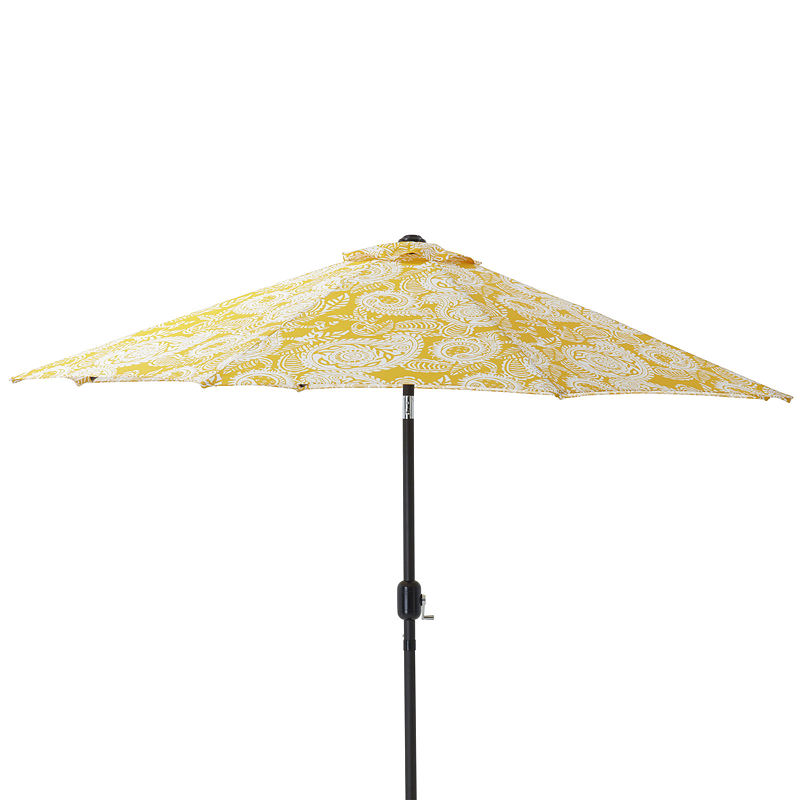 Pillow Perfect 9-Foot Patio Umbrella, Yellow