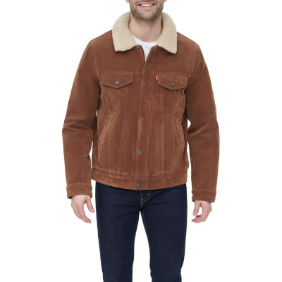 suede sherpa trucker jacket