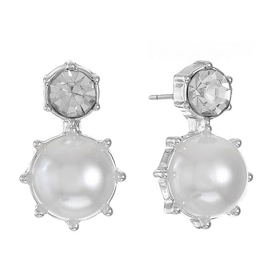 Monet Jewelry Simulated Pearl Drop Earrings