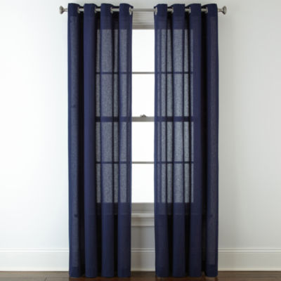 Jcpenney Home Cotton Classics Solid Grommet Top Curtain Panel