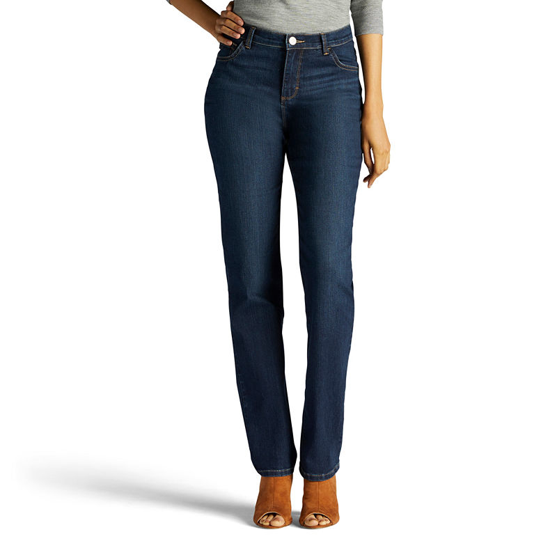 Lee Instantly Slims Classic Jean, Womens, Size 14 Petite, Blue ...