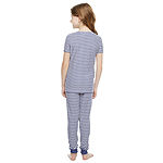 Jaclyn Magazine Stripe Family Sleep Little & Big Unisex 2-pc. Pajama Set