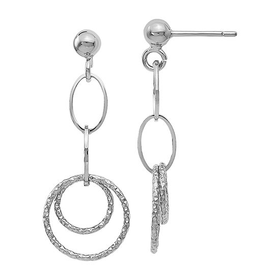 Made in Italy 14K White Gold Drop Earrings