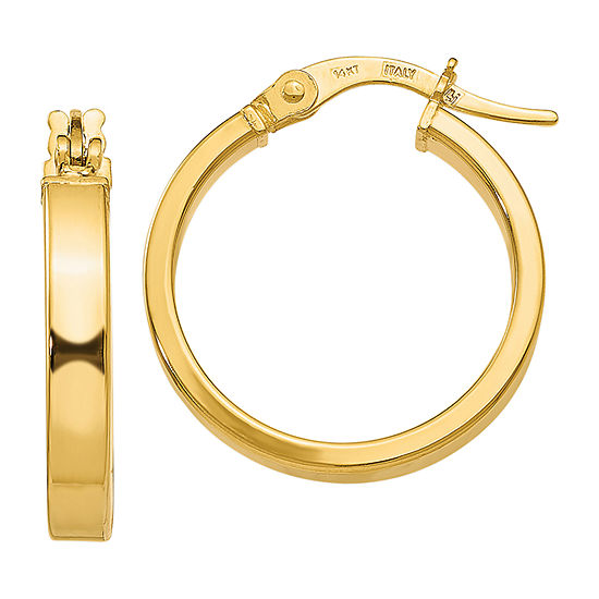 Made in Italy 14K Gold 19.7mm Hoop Earrings