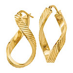 Made in Italy 14K Gold 38mm Oval Hoop Earrings