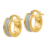 Made in Italy 14K Gold 15mm Hoop Earrings