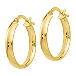 Made in Italy 10K Gold 13.5mm Hoop Earrings