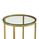 Round Glass End Table
