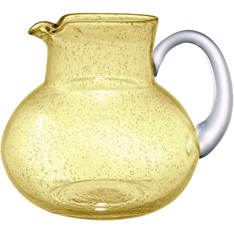 Artland Iris 90-Oz. Glass Pitcher, Yellow