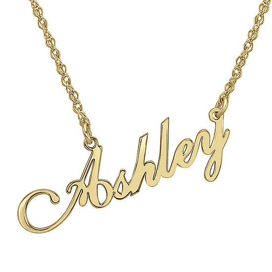 Personalized 14K Gold Over Sterling Silver Script Name ...