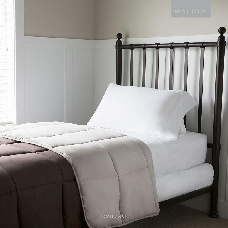 Malouf Woven Reversible Bed In A Bag Bedding Set, Twin, Brown