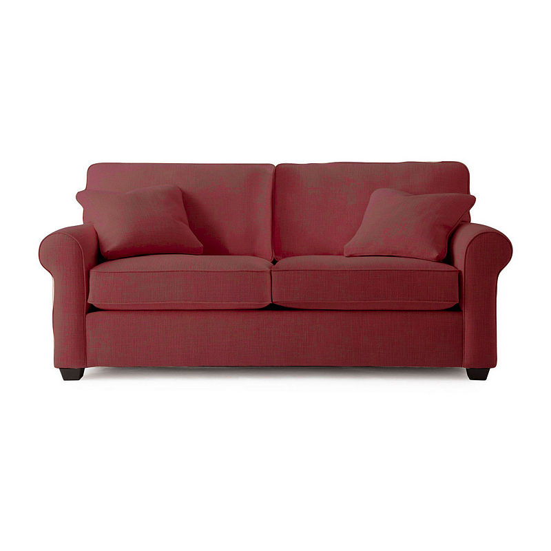 Fabric Possibilities Roll Arm Loveseat, Red