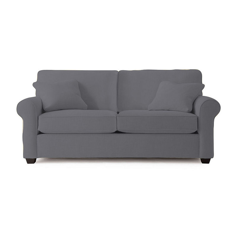 Fabric Possibilities Roll Arm Loveseat, Gray