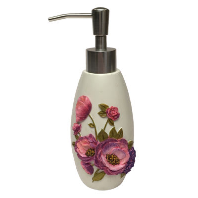 purple soap dispenser