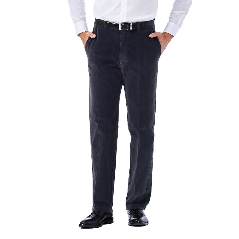 Haggar Stretch Corduroy Classic Fit Flat Front Pant, Mens, Size 34X32 ...