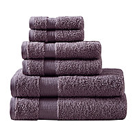 JCPenny Luxury Remy Cotton Super Soft Solid 6-pc Quick Dry Solid Bath Towel Set 